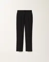 Fabiana Filippi Wool Silk Crepe Regular Fit Trousers In Black