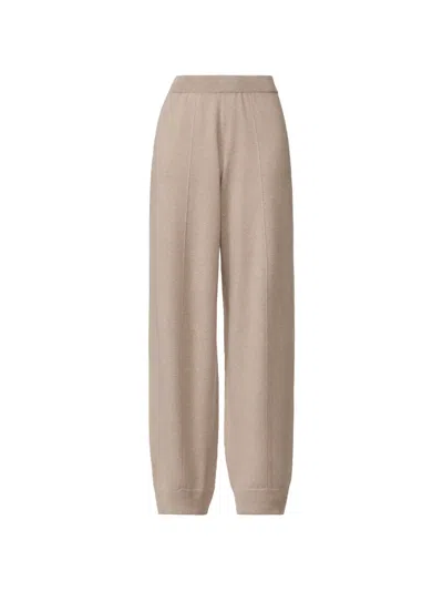 Fabiana Filippi Seam-detail Knit Trousers In Brown