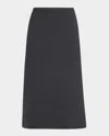 Fabiana Filippi Seamed A-line Midi Skirt In Gray