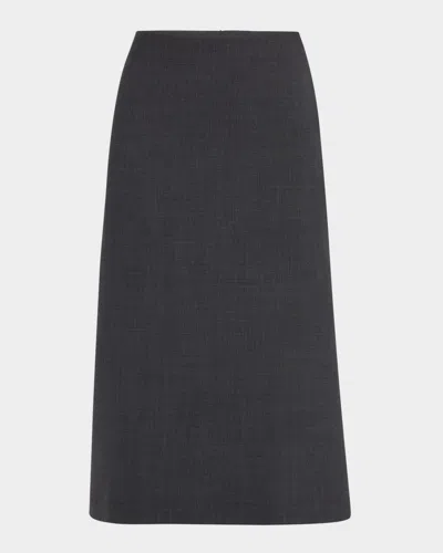 Fabiana Filippi Seamed A-line Midi Skirt In Gray
