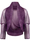 Fabiana Filippi Semi-sheer Cropped Jacket In Purple