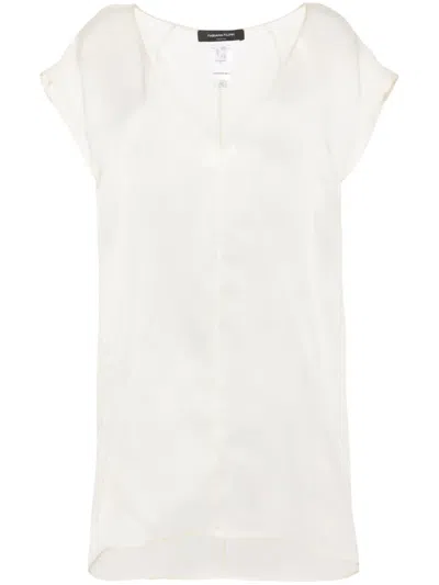 Fabiana Filippi Semi-sheer Silk Blouse In Neutrals