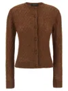 Fabiana Filippi Sequin Crochet Cardigan Sweaters And Cardigans Brown In Brown