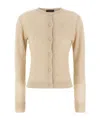 Fabiana Filippi Sequin Crochet Cardigan Sweaters And Cardigans Beige In Neutral
