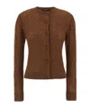 Fabiana Filippi Sequin Crochet Cardigan Sweaters And Cardigans Brown In Brown