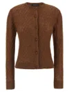 Fabiana Filippi Sequin Crochet Cardigan Sweaters And Cardigans Brown In Brown