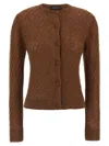 Fabiana Filippi Sequin Crochet Cardigan Sweaters And Cardigans Brown In Brown