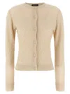 Fabiana Filippi Sequin Crochet Knit Cardigan In Neutral