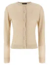 Fabiana Filippi Sequin Crochet Cardigan In Nude