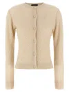 Fabiana Filippi Sequin Crochet Cardigan In Nude