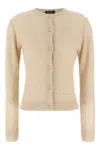 Fabiana Filippi Sequin Crochet Knit Cardigan In Sand