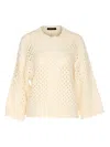 Fabiana Filippi Sequin-detail Crew-neck Sweater In White