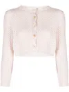 Fabiana Filippi Sequin-detail Open-knit Cardigan In Pink