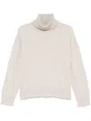 Fabiana Filippi Long-sleeved High-necked Sweater In Neutrals