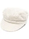 Fabiana Filippi Sequin-detailed Baker Boy Hat In Neutrals