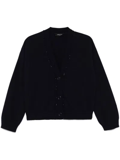 Fabiana Filippi Sequin-detailed Cardigan In Blue