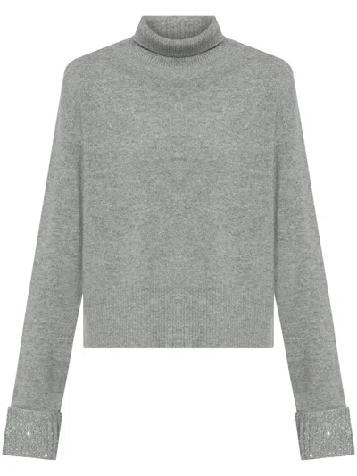 Fabiana Filippi Sequin-detailed Sweater In Grey
