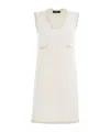 Fabiana Filippi Knitted Mini Dress With Sequin Edging In Neutral