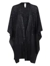 Fabiana Filippi Sequin-embellished Cape In Black