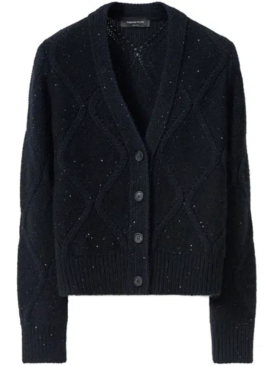 Fabiana Filippi Sequin-embellished Cardigan In 黑色
