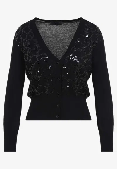FABIANA FILIPPI SEQUIN-EMBELLISHED CARDIGAN