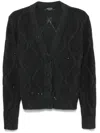 Fabiana Filippi Sequin-embellished Cardigan In Grey