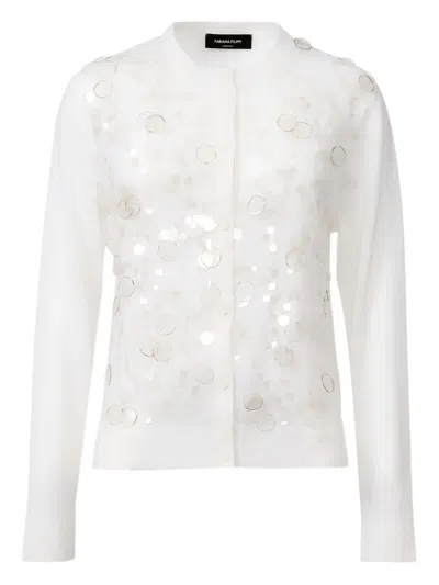 Fabiana Filippi Sequin-embellished Cardigan In White