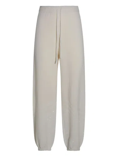 FABIANA FILIPPI SEQUIN-EMBELLISHED DRAWSTRING TROUSERS