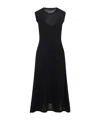 Fabiana Filippi Black Wool Sequins Midi Dress
