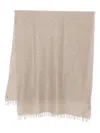 Fabiana Filippi Sequin-embellished Fringed Scarf In Neutral