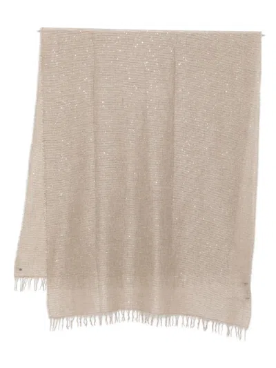 Fabiana Filippi Sequin-embellished Fringed Scarf