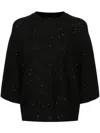 Fabiana Filippi Sequin-embellished Jumper In Black