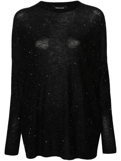 Fabiana Filippi Sequin-embellished Jumper In Black