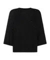Fabiana Filippi Black Fleece Wool Sweatshirt In Black