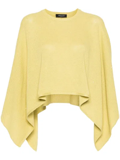 Fabiana Filippi Sequinned Cropped Poncho In Green
