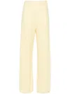 Fabiana Filippi Sequin-embellished Knitted Trousers In Yellow