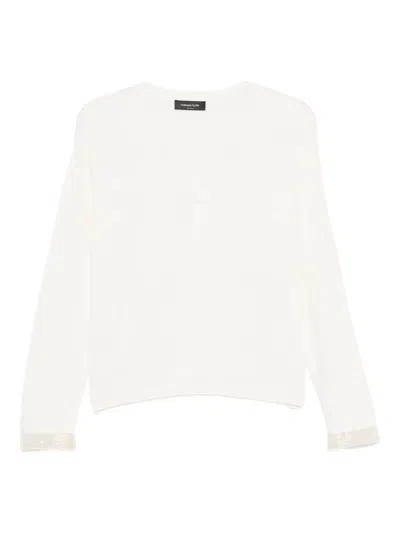 Fabiana Filippi Sequin-embellished Knitwear Sweater In White