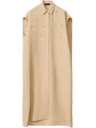 Fabiana Filippi Sequin-embellished Midi Dress In Brown