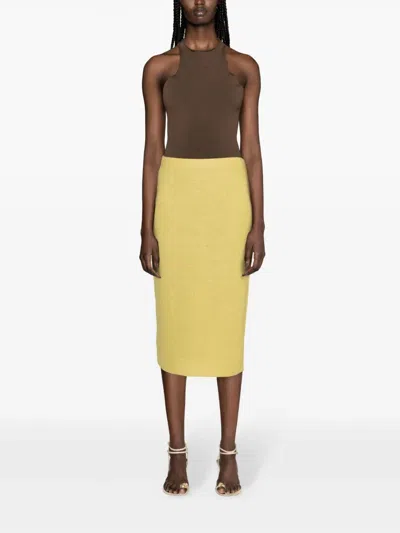 Fabiana Filippi Sequin-embellished Midi Skirt In 绿色