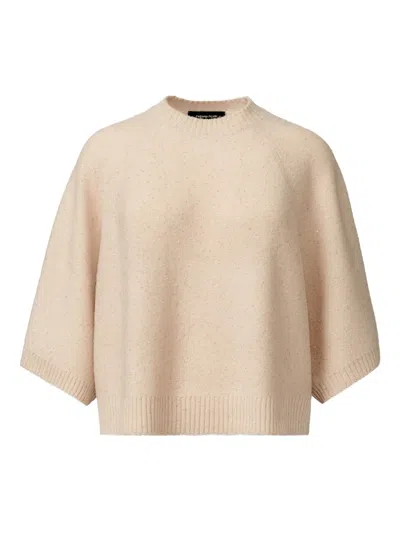 Fabiana Filippi Sequin-embellished Raglan-sleeve Jumper In Neutral