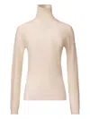 Fabiana Filippi Sequin Embellishment Wool Turtleneck Sweater In Pink