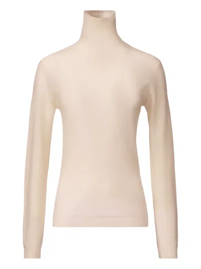 Fabiana Filippi Sequin Embellishment Wool Turtleneck Sweater In Pink