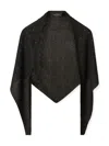Fabiana Filippi Wool And Silk Foulard With Sequins In Gray