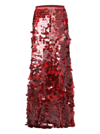Fabiana Filippi Sequin-embellished Skirt In Red