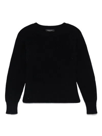 Fabiana Filippi Knitwear With Classic Crew Neckline And Flattering Silhouette In Blue