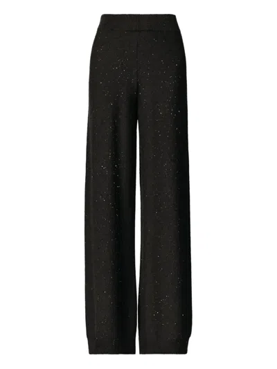 Fabiana Filippi Sequin-embellished Trousers In Black