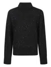 Fabiana Filippi Sequin-embellished Turtleneck Sweater In Black