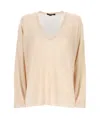 Fabiana Filippi Sequin Embellished V-neck Jumper In Pink