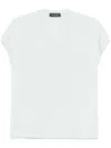 Fabiana Filippi Sequin-trim Short-sleeve Cotton Sweater In Green
