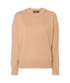 Fabiana Filippi Sequin Embellished Virgin Wool Blend Jumper In Nude